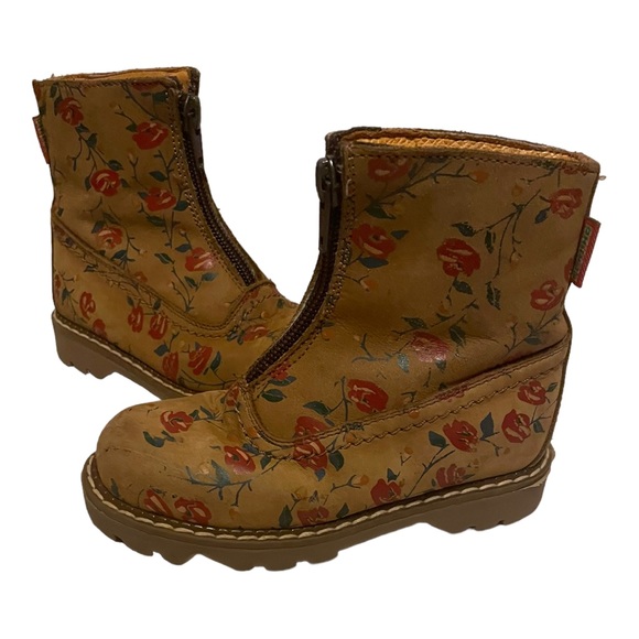 Oilily Other - Oilily Toddler Girl Designer Italian Floral Leather Boots EU25/US 8.5-9